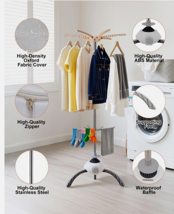 Screenshot 2025-12-02 184058 Compact Electric Clothes Dryer 900W Heated Airer with 10KG Capacity – White