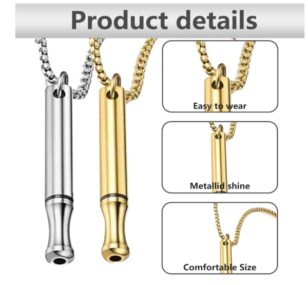 Screenshot 2025-12-02 185808 Anxiety Relief Necklace Breathing Exercises Whistle Portable Mindful Pendant – Unisex