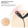 JTLAU Lavalier Clip-on Microphone Cardioid Condenser Mic for Sennheiser Wireless Systems – Black