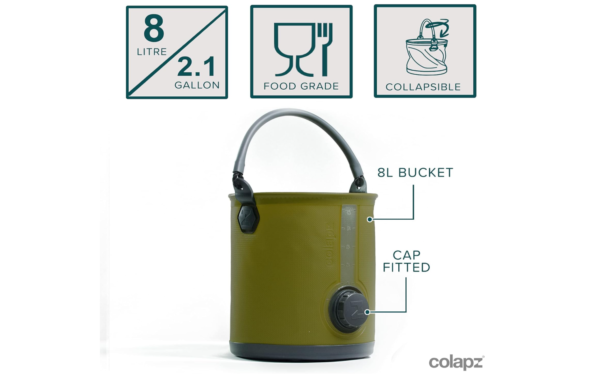 Screenshot 2025-12-02 214054 Collapsible Water Container 8L BPA Free Camping Liquid Carrier with Tap – Green