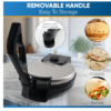 StarBlue 25.4cm Roti Maker Machine with Free Roti Heater and Removable Handle - Indian Chapati, Tortilla, Roti AC220-240V 50/60Hz 1200W, UK Plug