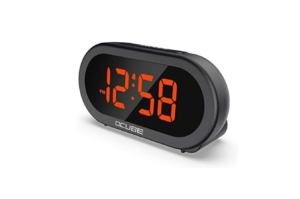 Screenshot 2025-12-02 235307 LED Digital Alarm Clock USB Charging, Adjustable Volume & Brightness – White