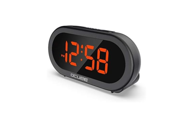 Screenshot 2025-12-02 235307 LED Digital Alarm Clock USB Charging, Adjustable Volume & Brightness – White