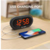 Screenshot 2025-12-02 235317 LED Digital Alarm Clock USB Charging, Adjustable Volume & Brightness – White