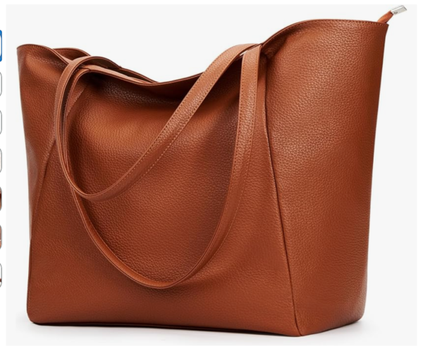 Screenshot 2025-12-06 233114 Large Tote Bags for Women PU Leather Handbags with Zipper – Black