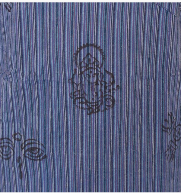 Screenshot 2025-12-08 191815 Unisex Stonewashed Striped Grandad Shirt Lightweight – Blue M