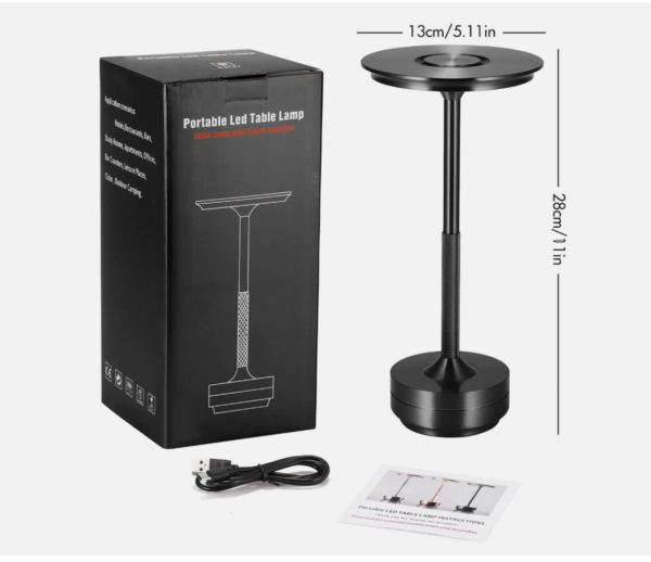 Table Lamp - Modern Cordless Rechargeable Bedside Lamp Dimmable 3 Lighting Color