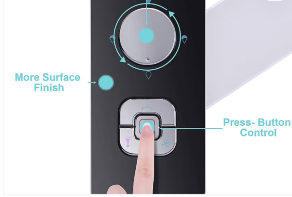 Non-Electric Cold Water Bidet Toilet Seat Attachment with Dual Nozzles – Black