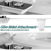 Non-Electric Cold Water Bidet Toilet Seat Attachment with Dual Nozzles – Black