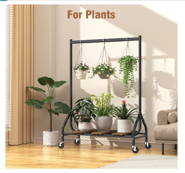 Screenshot 2025-12-29 135038 EAGMAK Heavy Duty Clothes Rail Load 180 KG, Rolling Garment Rail with Lockable Wheels, Standing Metal Clothing Rack, Portable Wardrobe Rack Sturdy Coat Hanging Rail for Hanging Clothes (Black)