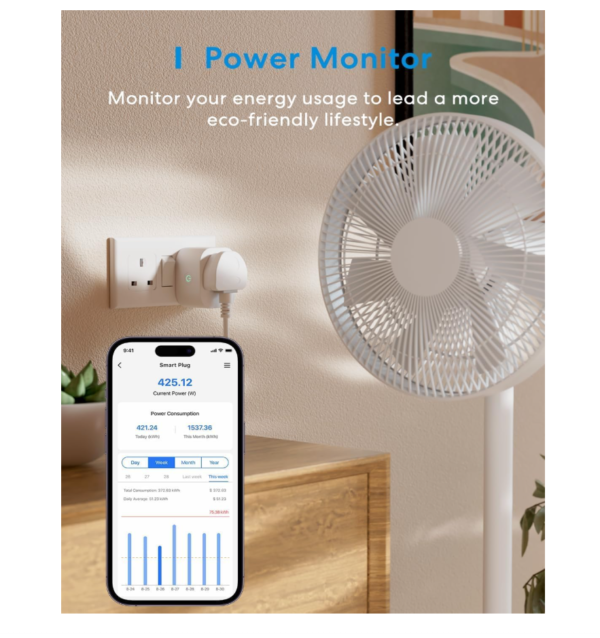 withoutAdminVendor-listing Meross Matter Smart Plug Mini with Energy Monitoring – 4 Pack