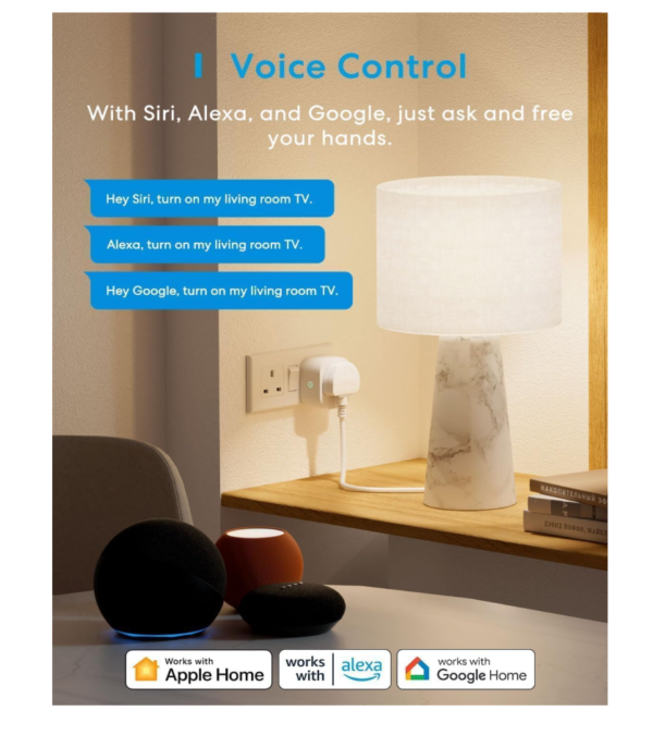 withoutAdminVendor-listing Meross Matter Smart Plug Mini with Energy Monitoring – 4 Pack