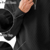 Meilicloth Men's Quarter Zip Sweatshirt Long Sleeve Jumper – Black Small