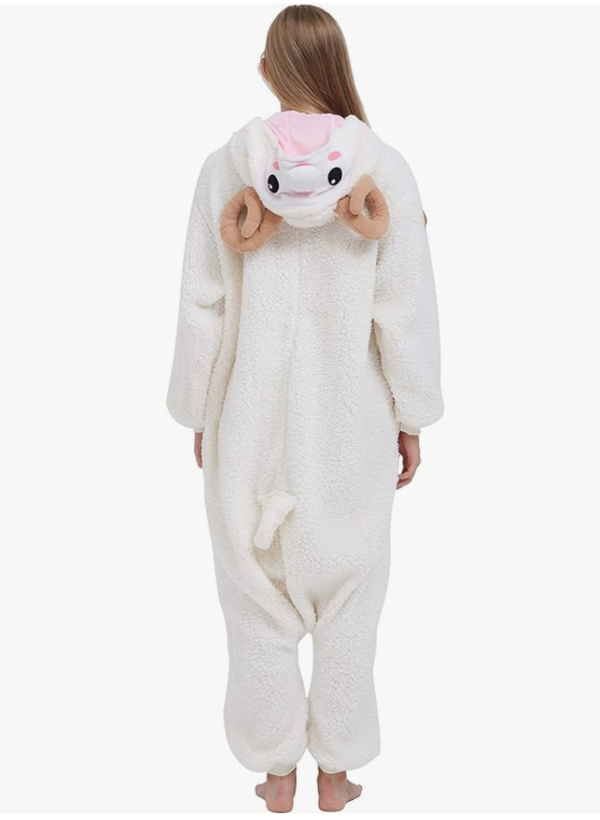 Women's Adult Pajamas Unisex Animal Onesies Novelty Nightwear Cosplay Costume – Sheep M