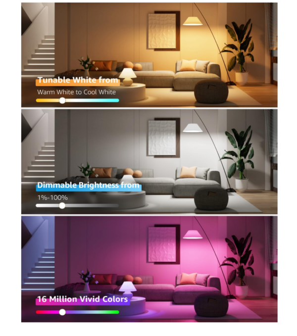 Screenshot 2025-12-30 040736 Lepro AI Smart Bulb B22, 1100lm WiFi Bulb, Music Sync Colour Changing Light Bulbs, Personalized AI Lighting Designer, Dimmable, Voice Control, Works with Alexa & Google Assistant, 4 Packs