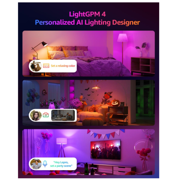 Screenshot 2025-12-30 040800 Lepro AI Smart Bulb B22, 1100lm WiFi Bulb, Music Sync Colour Changing Light Bulbs, Personalized AI Lighting Designer, Dimmable, Voice Control, Works with Alexa & Google Assistant, 4 Packs