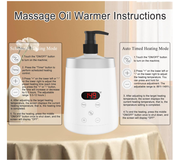 Screenshot 2025-12-30 042300 Heated Massage Oil Warmer Set – Electric Hot Oil Warmer & Timer Function