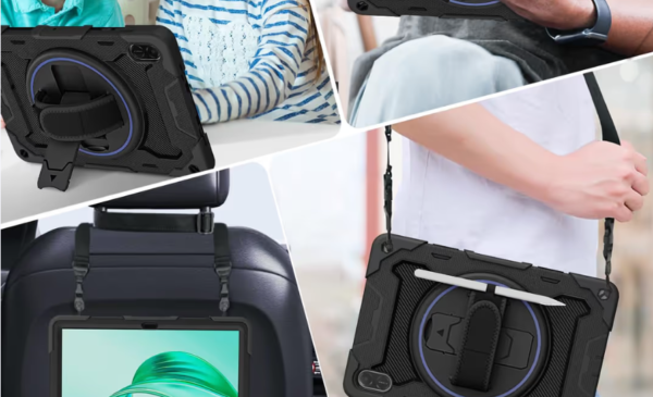 Honor Pad X8a Case 11 inch 2024 Shockproof Heavy Duty Kids Cover with 360° Stand – Navy Blue