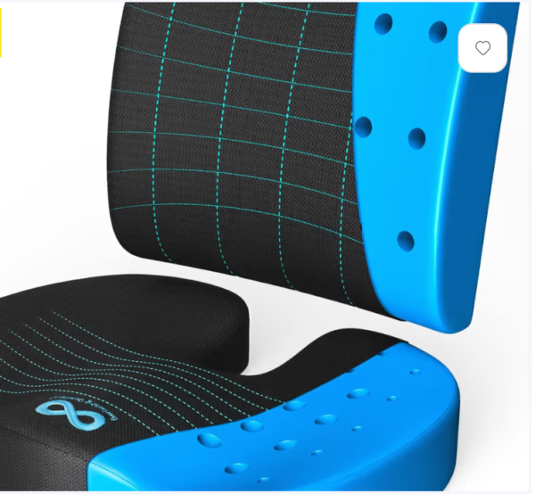 Memory Foam Seat Cushion & Back Support for Office Chair, Car, Travel – Black