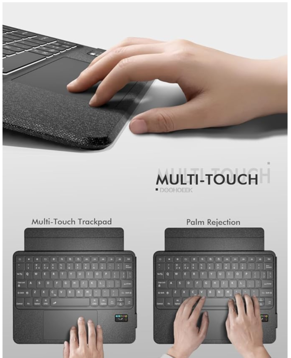 Screenshot 2025-12-31 033706 Keyboard Case with LCD Display Backlit Wireless Folio for iPad Air 11 Inch 2025/2024 – Black