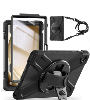 Case for Samsung Galaxy Tab A9+ 11 Inch 2023, Shockproof with 360° Rotating Stand – Black