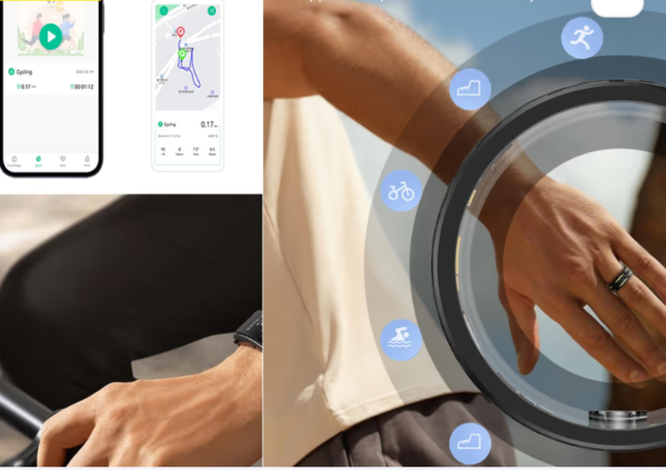 Smart Ring Heart Rate Blood Pressure Monitor Sleep Tracker – Waterproof for Men Women