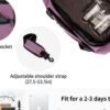ECOHUB Ryanair Cabin Bag Underseat Luggage with Shoulder Strap – Pink