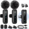 Screenshot Wireless Lavalier Microphone for iPhone, iPad, Android Phone, 2-Pack Mini Microphone with Noise Reduction, Auto Pairing and Mute & Reverb for Vlogging, Video Recording, TikTok, YouTube - Plug & Play