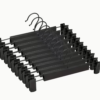 Clothes Hangers Space-Saving Adjustable Clips for Pants Skirts Coats – 10 Pack Black - Mixed Box