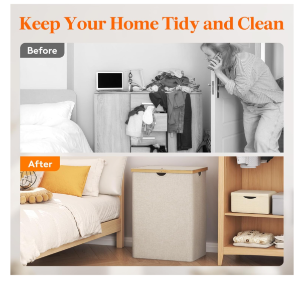 Screenshot 2026-01-02 030851 Lifewit 160L Double Laundry Hamper with Lid, Extra Large Bamboo Laundry Basket Dirty Clothes Hamper, 2 Section Laundry Bin Organizer for Laundry Room Bedroom with 2 Removable Liners & Bags, Beige