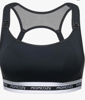 Screenshot 2026-01-02 033042 Low-Impact Nursing Sports Bra for Breastfeeding – Black Size L