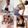 Low-Impact Nursing Sports Bra for Breastfeeding – Black Size L