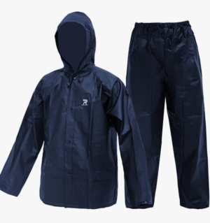 Ultra-Lite Rain Suit Waterproof Protective Coat and Pants – Black M