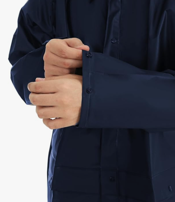 Ultra-Lite Rain Suit Waterproof Protective Coat and Pants – Black M