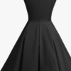 Screenshot 2026-01-02 042442 Women's 50s 60s A-Line Rockabilly Swing Dress Cap Sleeve – Black M