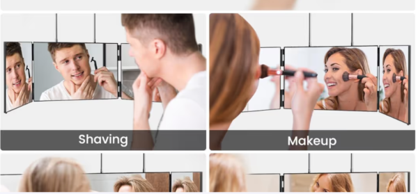 Screenshot 2026-01-10 232204 Vanexiss 3 Way Mirror,360 Mirror Self Cut Hair,Adjustable & Foldable Portable Trifold Mirror with Height Retractable Hook,for DIY Haircut,Hair Coloring,Hair Braiding,Shaving,Makeup