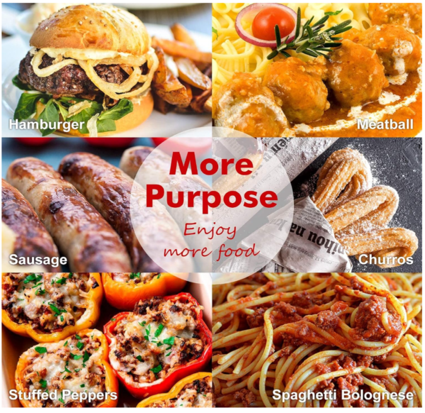 Geedel Meat Grinder 4 in 1 Manual Mincer Sausage Maker with Suction Base – Red