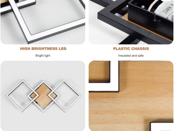 Screenshot 2026-01-11 124020 LED Ceiling Light Modern Square Design for Living Room/Kitchen – Black Plastic