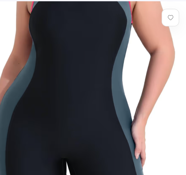 Charmo Women's Plus Size One Piece Swimsuit Racerback – Black 22 W