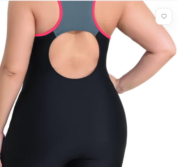 Charmo Women's Plus Size One Piece Swimsuit Racerback – Black 22 W