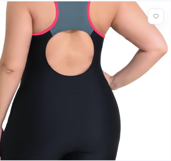 Charmo Women's Plus Size One Piece Swimsuit Racerback – Black 22 W