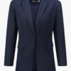 Women’s Long Sleeve Suit Jacket Elegant Business Blazer – Navy Blue L